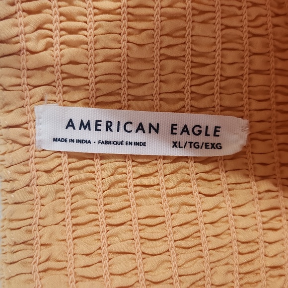 New American Eagle Orange Scalloped Midi Dress Size XL - Picture 6 of 11